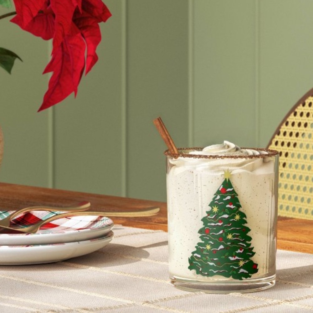 Set of 2 Christmas Tree Glasses - Picture 2 of 3